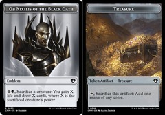 Ob Nixilis of the Black Oath Emblem (0052) // Treasure (0048) Double-Sided Token - Foil